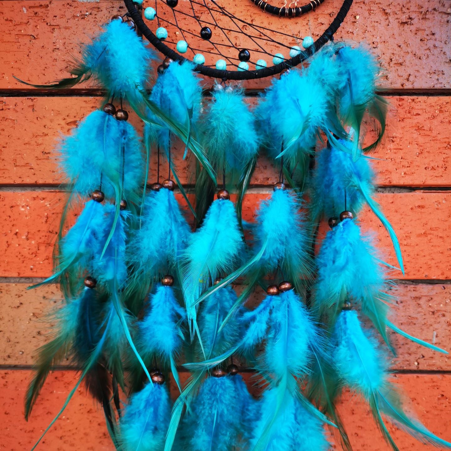 Tree Of Life Feather Home Decor Dream Catcher Wall Mount - Blu Obsidian