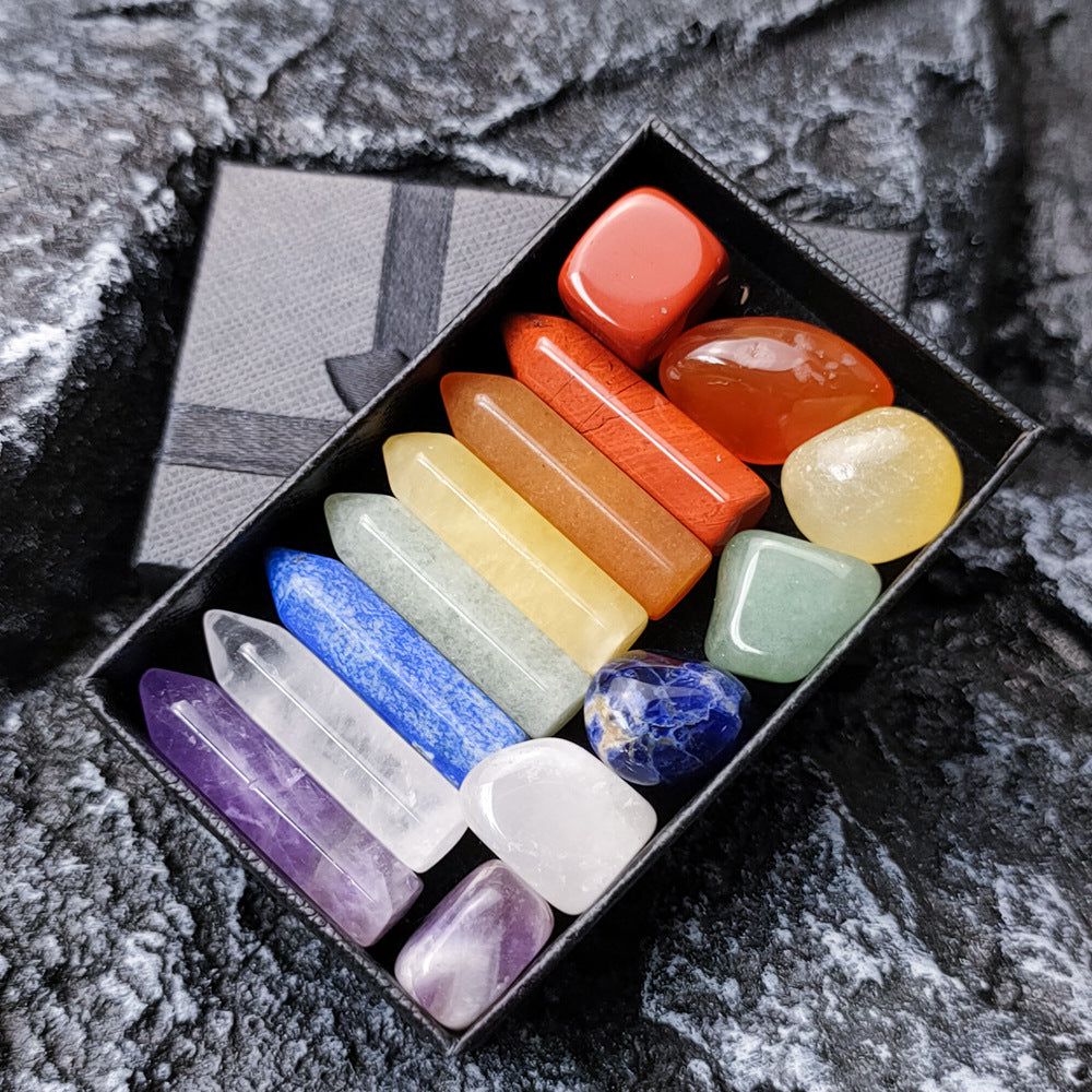 Seven Chakra Hexagonal Column Combination Set