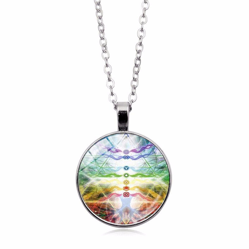 Yoga Meditation Chakra Time Gemstone Necklace