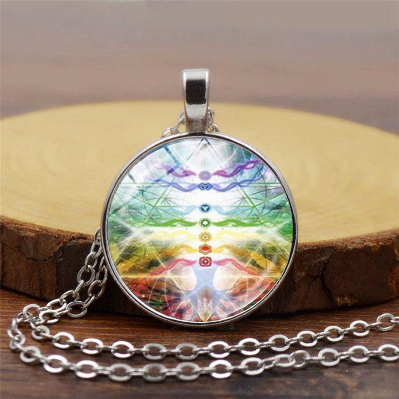 Yoga Meditation Chakra Time Gemstone Necklace