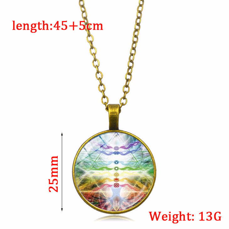 Yoga Meditation Chakra Time Gemstone Necklace