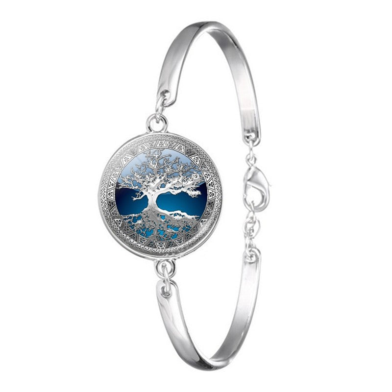 Tree of Life Time Gem Bracelet - Blu Obsidian