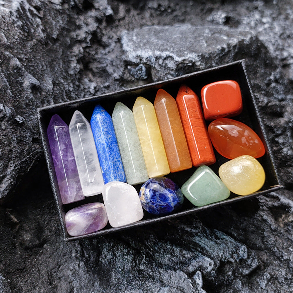 Seven Chakra Hexagonal Column Combination Set