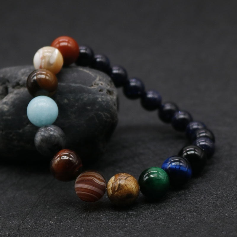 Men's Natural Stone Beaded Bracelet