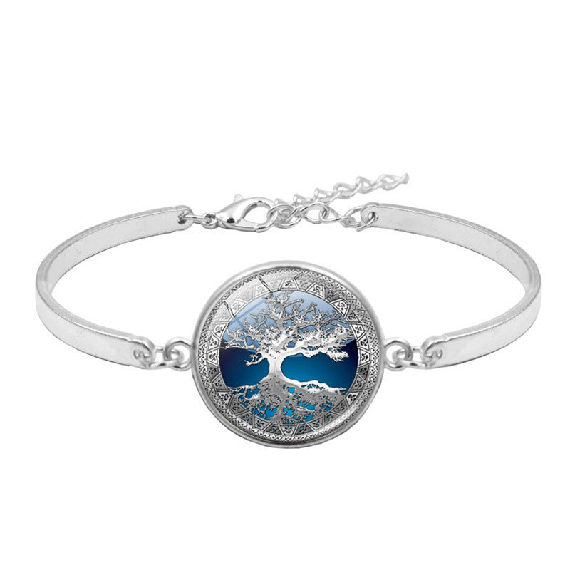 Tree of Life Time Gem Bracelet - Blu Obsidian