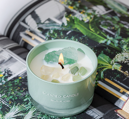 Crystal Glass Handmade Aromatherapy Candle