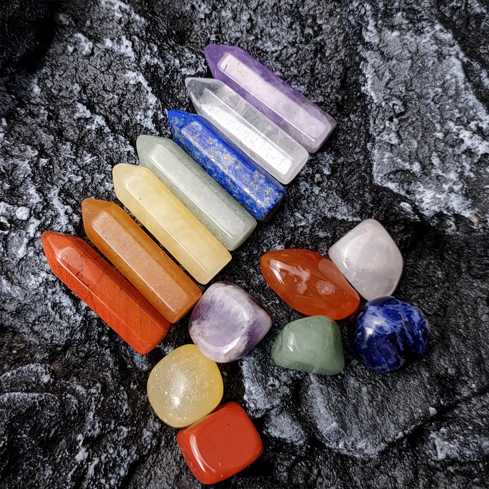 Seven Chakra Hexagonal Column Combination Set