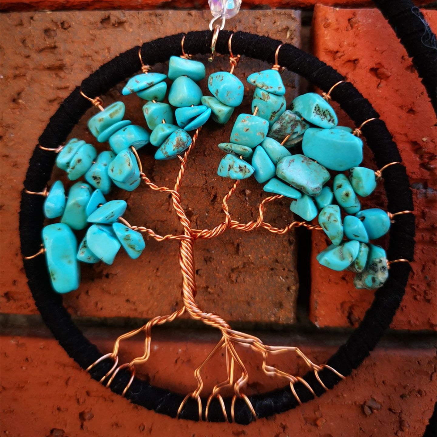 Tree Of Life Feather Home Decor Dream Catcher Wall Mount - Blu Obsidian