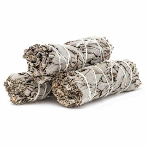 White Sage Cali Smudge Stick Certified Organic CA - Blu Obsidian