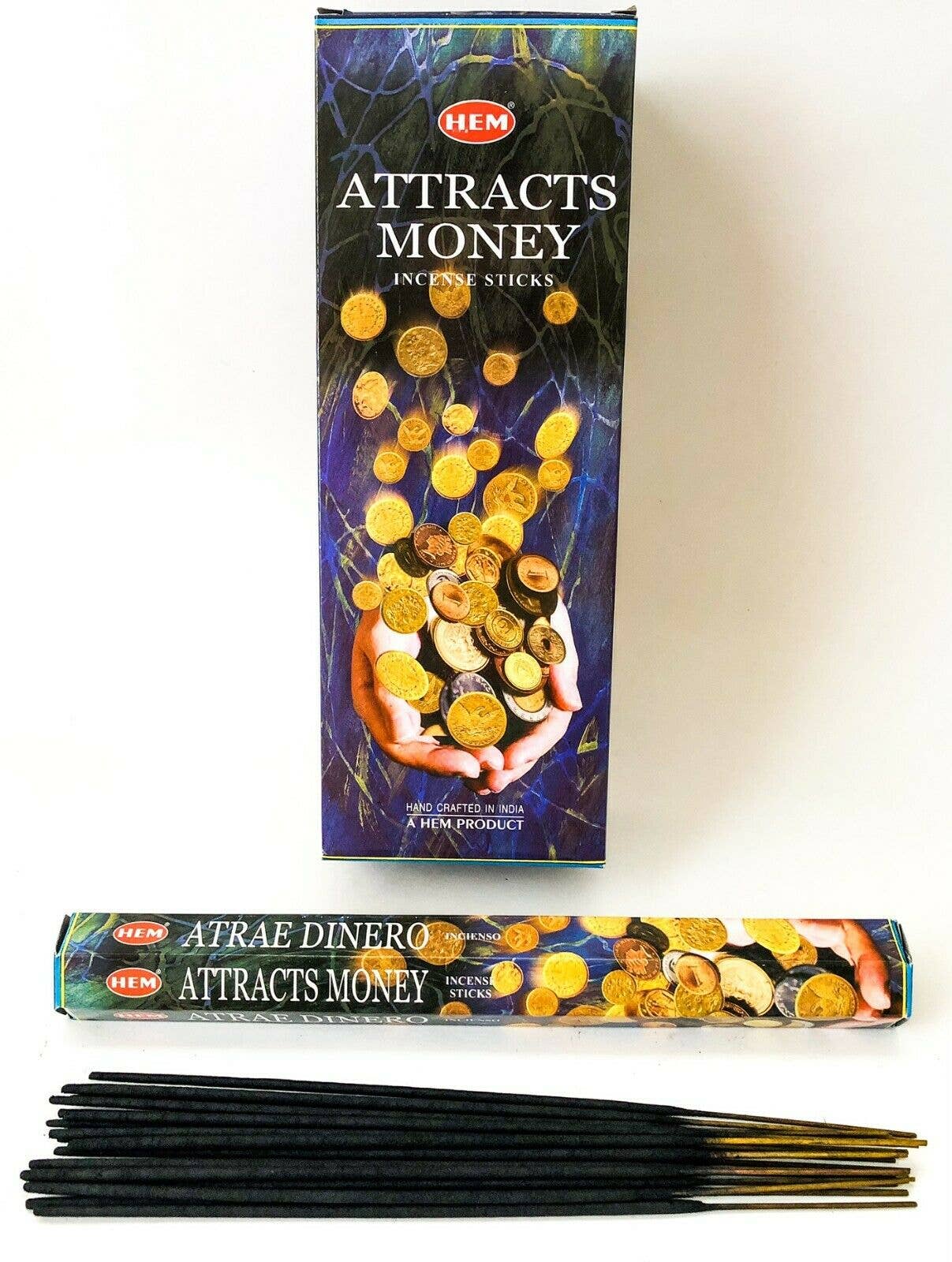 Hem Attracts Money Incense 20 Sticks - Blu Obsidian
